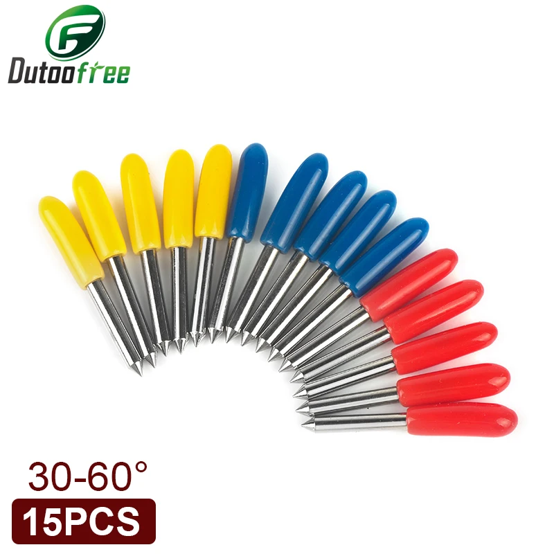 15PCS/lot 30 degree 45 degree 60 degree summa D blade cutting plotter vinyl cutter blade summa needle knife tool cutter