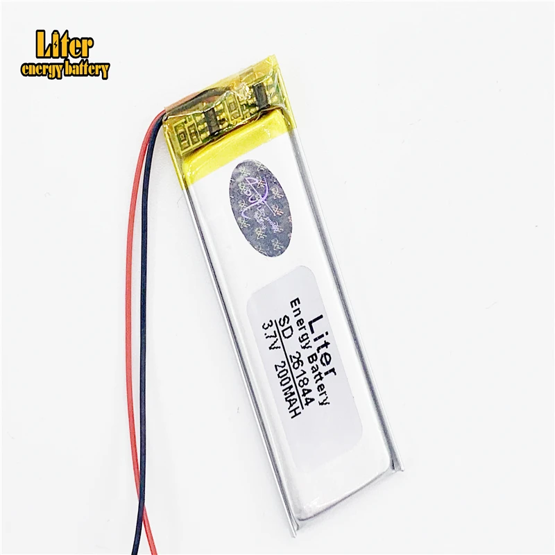 3.7V lithium polymer battery 261844 200MAH MP3 MP4 MP5 Bluetooth DIY gift / toy stylus