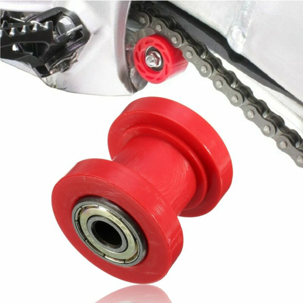 1pc ATV Parts Chain Roller Slider Tensioner Pulley Wheel Guide Red 8mm Accessories For Dirt Bike ATV