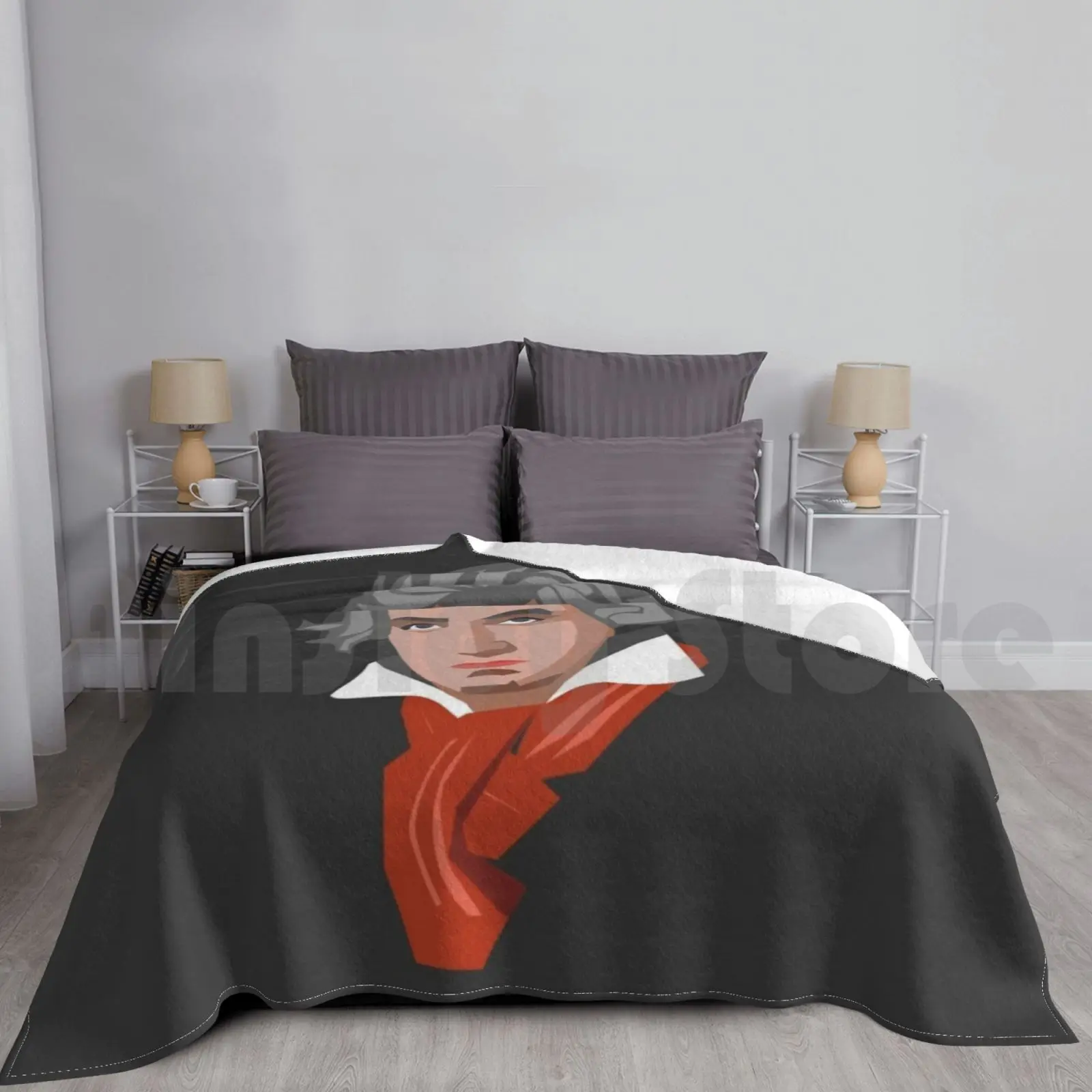 Ludwig Blanket Fashion Custom Beethoven Portrait Beethoven Beethoven Beethoven 1803 Ludwig Van Beethoven