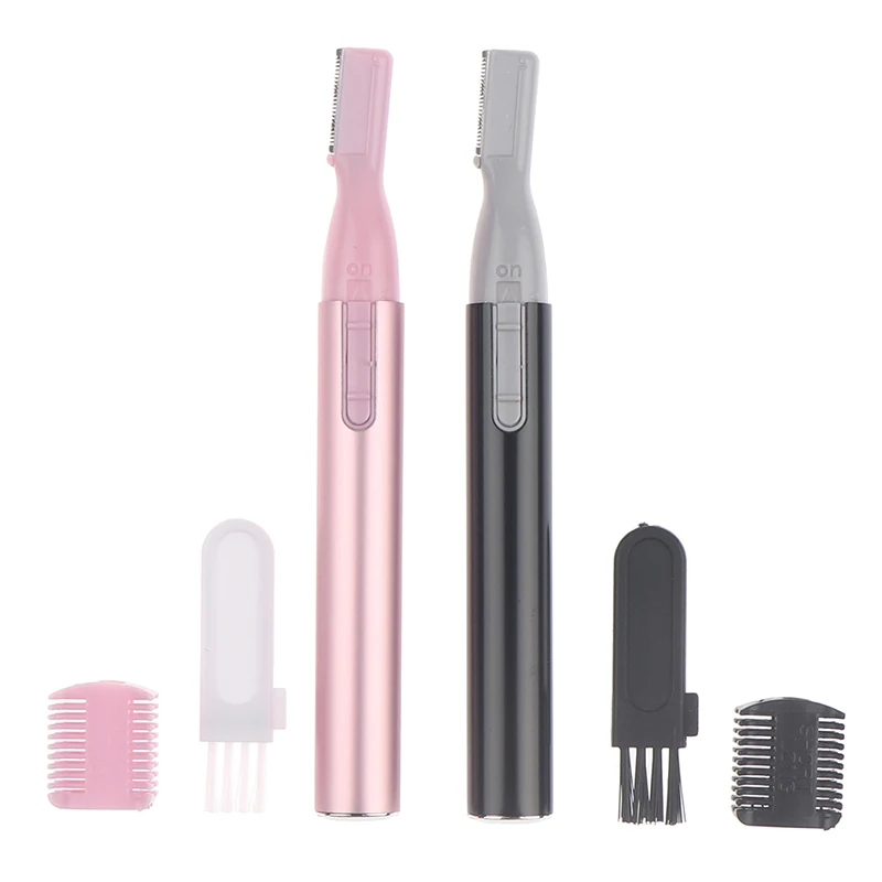 Practical Electric Face Eyebrow Scissors Hair Trimmer Mini Portable Women Body Shaver Remover Blade Razor Epilator Pink Black