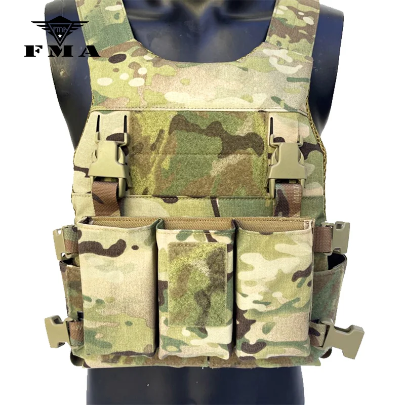 Fma Drievoudige Aanval Voorpaneel 5.56Mm/7.62Mm/Ak47 Mag Drager Mc Voor Lv119 Fsck Avs Vest Uitbreiding Conversiepaneel