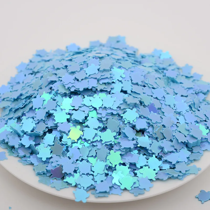 10g 8mm Turtle Shape PVC Loose Sequins Glitter Paillettes for Nail Art Manicure Crafts Sewing Wedding Decoration Confetti Sequin