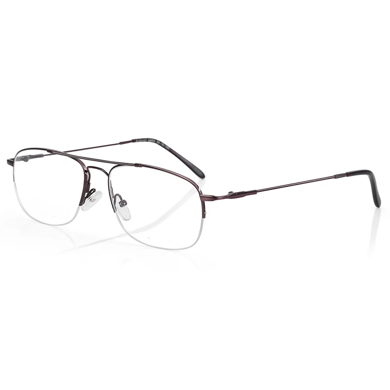 ZENOTTIC Männer Klassische Pilot Half-rim Gläser Rahmen Frauen Speicher Metall Flexible Optische Brille Myopie Brillen