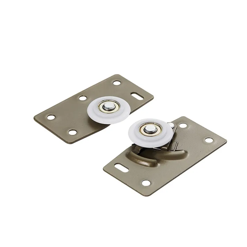1set  Wardrobe Door Wheel Furniture Closet Mute Pulley Moving Door With Adjustable Spring Door Rollers Furniture Parts