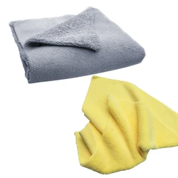 40X40CM 380GSM Premium Microfiber Car Detailing Towel Ultra Soft Edgeless Towel Car Cleaning Car Washing Towel Grey/Yellow