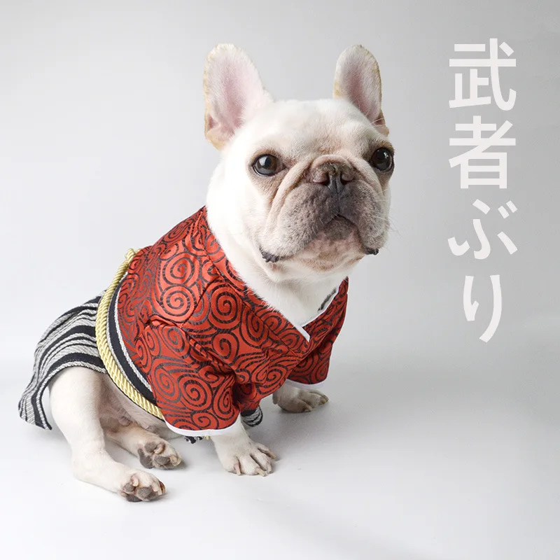 Pet kimono Japanese pet clothes dog clothes autumn and winter samurai clothes cat clothes Shiba Inu clothes Corgi