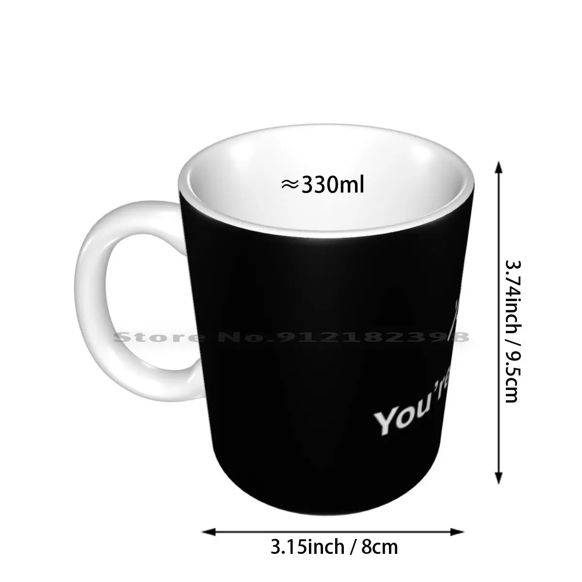 You're On Mute-Dark Ceramic Mugs Coffee Cups Milk Tea Mug Funny Mute Video Calls Meeting Teams Slack Zoom Muted Video Work Wfh