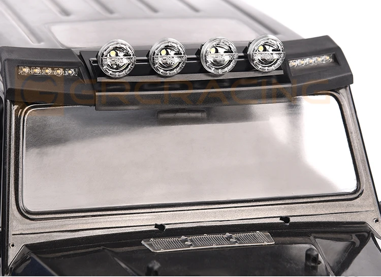 RC Auto Scheinwerfer-Abdeckungen Aus Metall – Für 1/10 Traxxas TRX4 Crawler, Schwarz