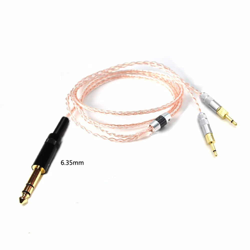 TOP-HiFi 3.5/6.35/2.5/4.4mm/xlr Balanced 8-core 7n Occ Silver Plated Upgrade Cable For Hd700 M1060 M1060c Headphone