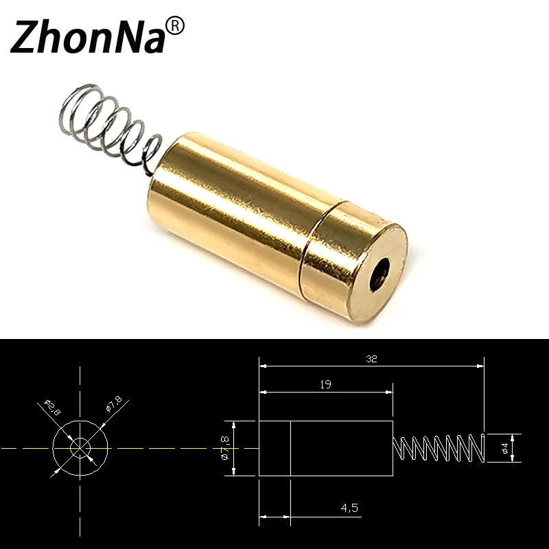 Moduł laserowy Czerwony 650nm 5mW Moduł punktu świetlnego Pozycjonowanie laserowe Celowanie Akcesoria montażowe Półprzewodnikowa miedziana głowica Napromieniowanie