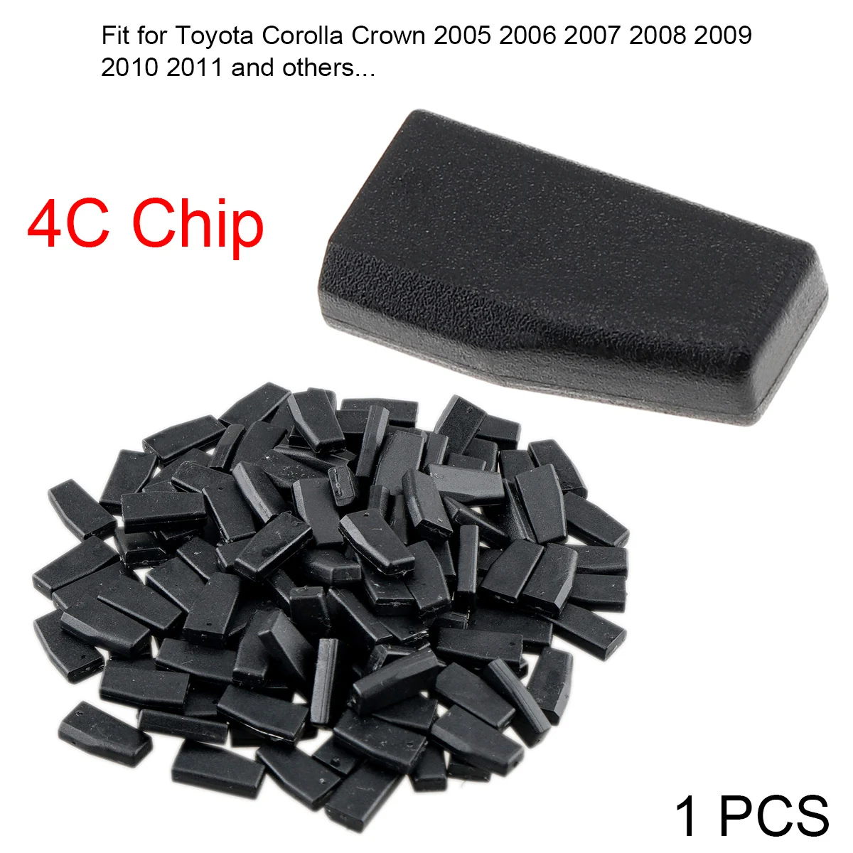 

Blank ID4C Carbon Chip Car Key Transponder Chip Fit Replacement for Toyota Corolla Crown 2005 2006 2007 2008 2009 2010 2011 Cars