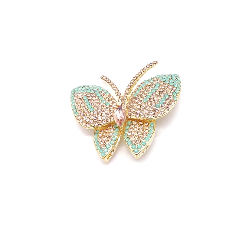 

PD BROOCH New Exquisite High-end Butterfly Full of Glass Stone Metal Beautiful Butterfly Clothing Accessories In Stock In Autumn