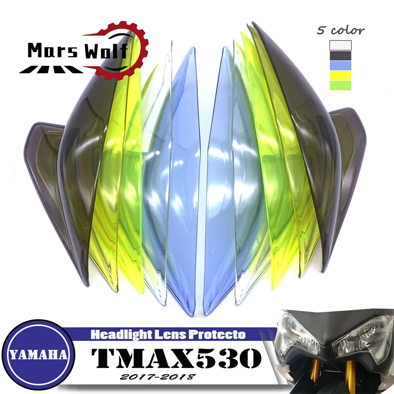 Motorcycle Left & Right Acrylic Headlight Lens Protector Cover Screen Lens Guard For Yamaha TMAX 530 TMAX 560  2017-2020 2020