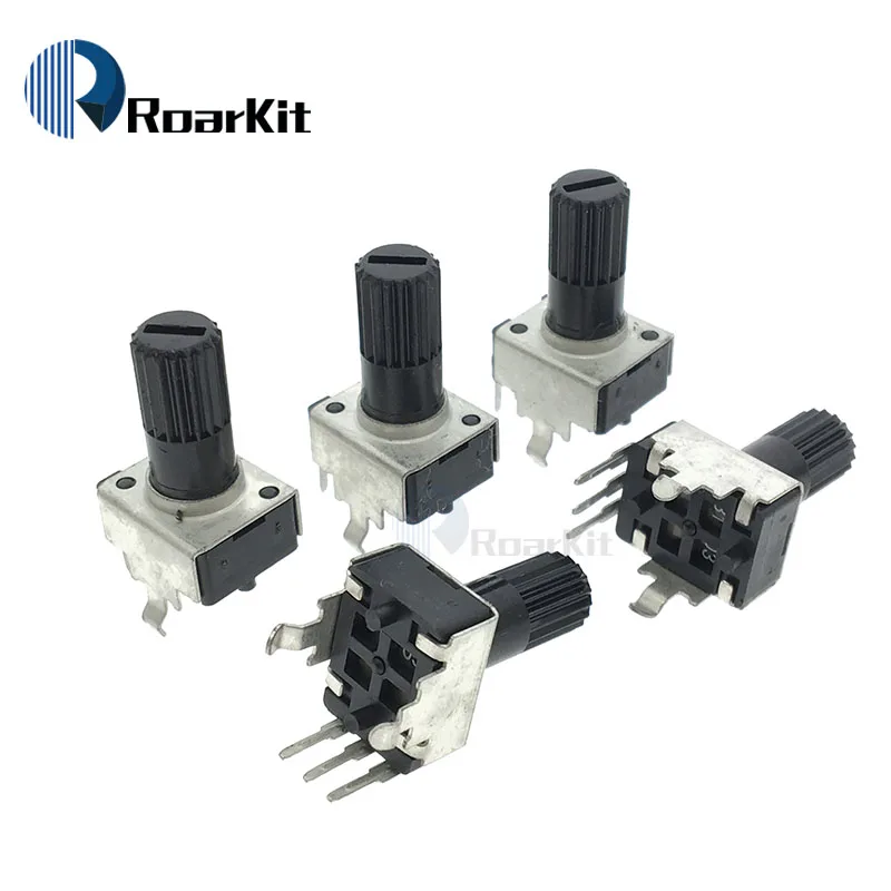 100PCS/LOT RV09 Vertical Adjustable Potentiometer 1K 2K 5k 10K 20K 50K 100K 1M 0932 9 Type 3pin Seal Potentiometer