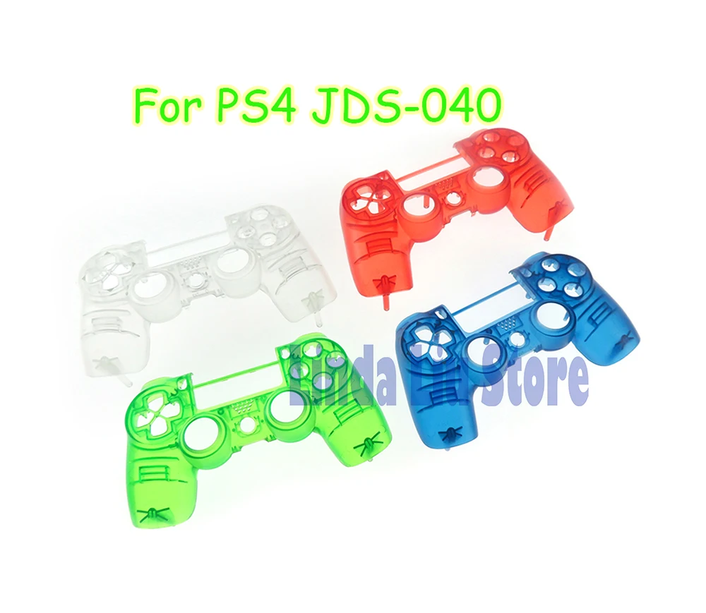 40pcs jds040 transparent faceplate front shell cover case upper shell cover clear top cover for ps4 pro jds040 jdm040 controller