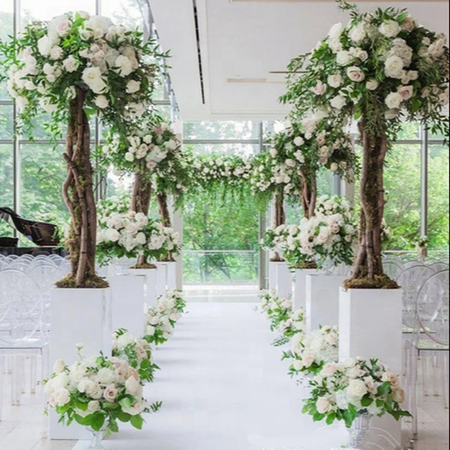 4pcs/set) 60cm tall) Elegent Wedding Decoration Backdrop,  white mental rectangle Archway Backdrop walkway  yudao950