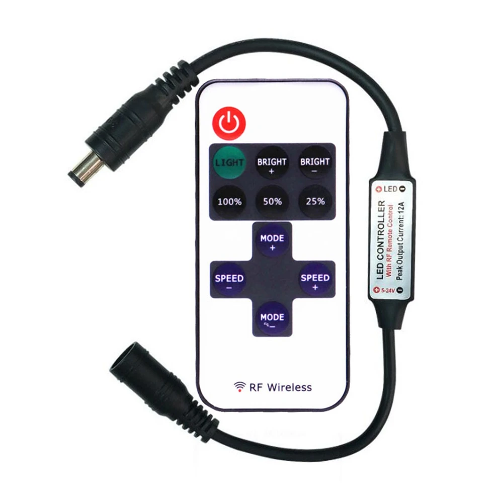 MINI 3/9/11/14 tasti RF Wireless Remote Led Dimmer Controller Per 2835 3014 5050 5730 Singolo Colore CCT RGB Luce di Striscia DC5-24V