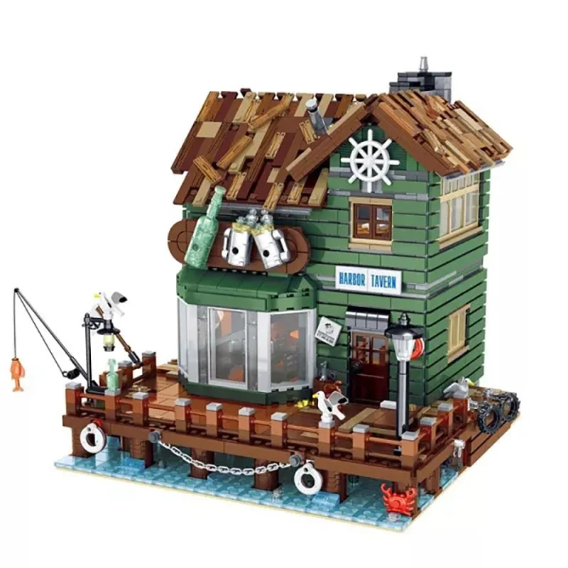 

UrGe Fisherman's Hut 30108 Dessert Shop Model Modular Street View Series Blocks Creativity MOC Brick Gifts For Boys And Girls