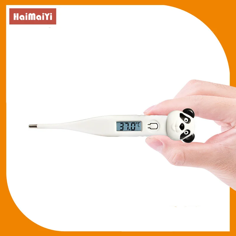 Cartoon Animal Head Electronic Digital Icd Thermometer Dwaterproof WaterTip Medical Temperature House for Kids Adults