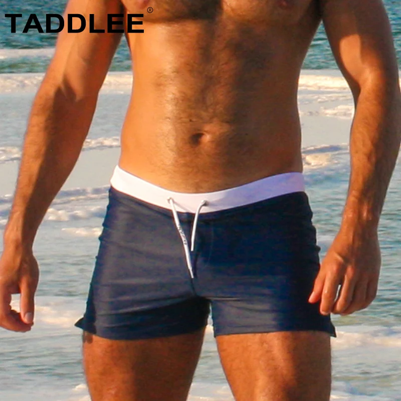 Taddlee Sexy Swimwear Men's Swimsuits Swim Briefs Boxer Shorts Trunks Bathing Suits Pockets Quick Dry