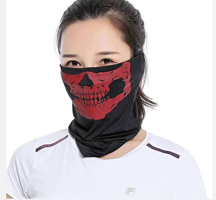 Skeleton Skull Bandana Ski Skull Cycling Ghost Scarf Neck Bandanas Ski Halloween Sport Hiking Scarves