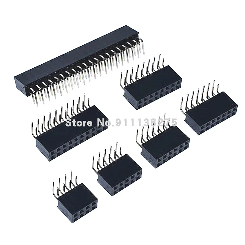 10PCS 2*2/3/4/5/6/8/20/40 PIN double Row Right Angle FEMALE PIN HEADER 2.54MM PITCH Strip Connector Socket 2X3p/4p/6p/8p/20p/40p