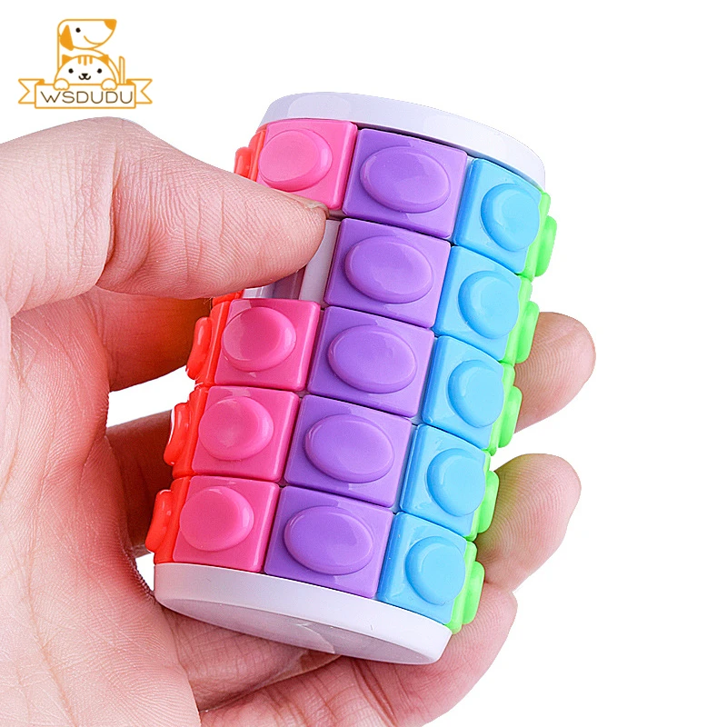 5x8 Magic Cylinder Cubes Fidget Toy Square Puzzle Sliding Blocks Rotating Intelligence Finger Game Stress Relief Adult Kid Gifts