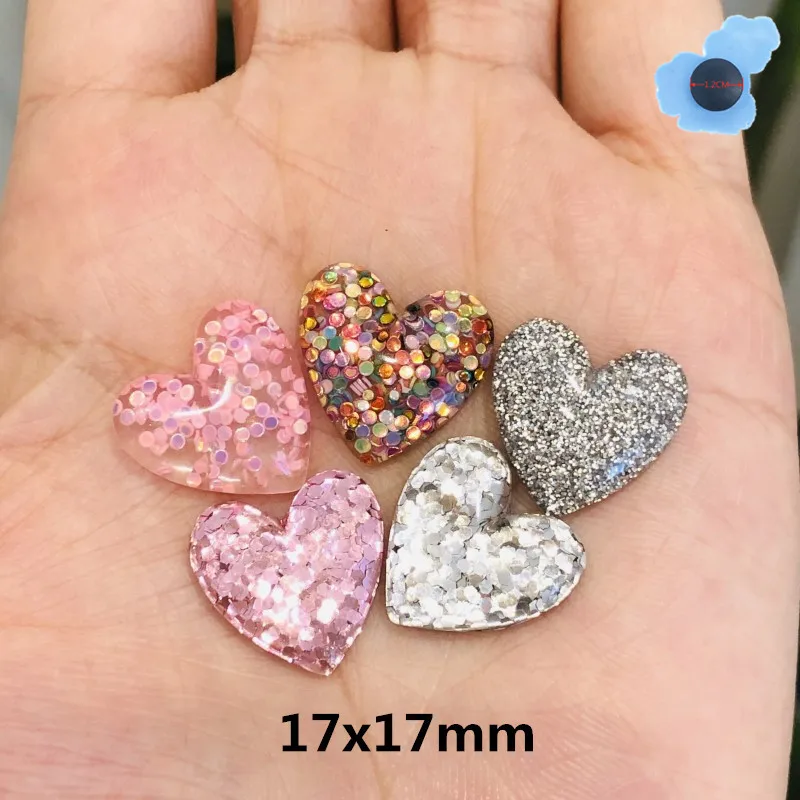 Novetly 1Pcs Heart-Shaped Colorful Sequins Shoe Accessories Shoe Buckle   For Charms Shoes Fit Wristbands Kid's Gifts