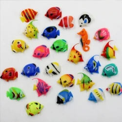 12pcs DIY Floating Plastic Tropical Fishes  Aquarium Decoration Baby Bath Toy