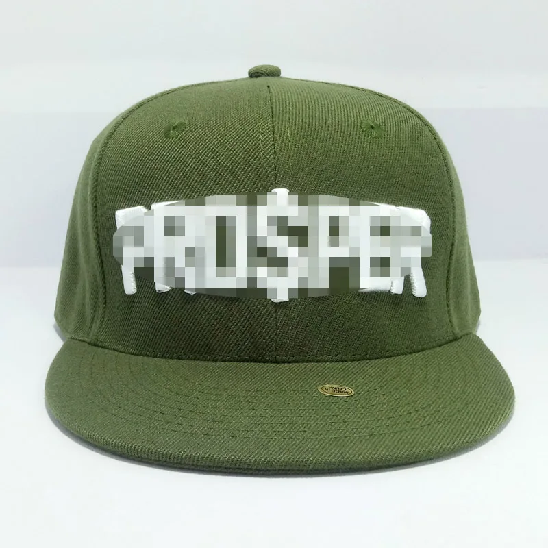 10 PCS MOQ Fitted Dark Army Green Customized Color Large Size OEM Logo Tennis Snap Full Closing Back Cap Custom Baseball Hat