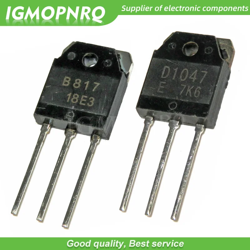 10Pairs 2SD1047 & 2SB817 (D1047 & B817)  TO-3P Transistors New Original Free Shipping