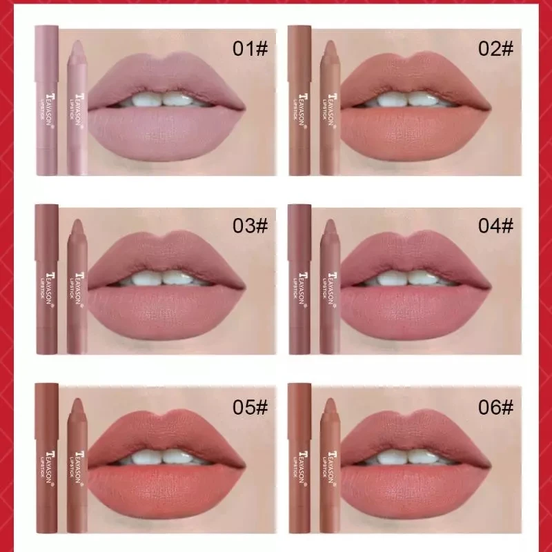 TEAYASON Hot Selling Matte Lipstick Pigmented Maquillaje Moist Lip Tint Easy to Wear Lipsticks Pen Makeup Sexy Lip Cosmetics