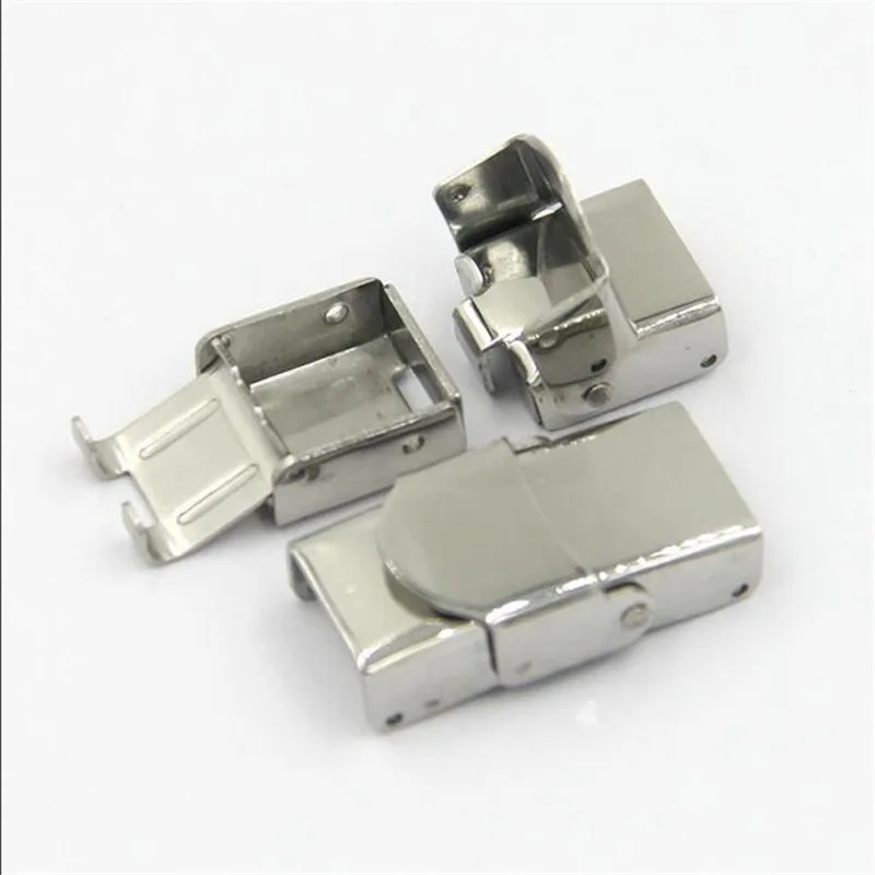 10pcs/lot Stainless Steel Bracelet End Clasps Hooks fit Rectangle Hole Leather Connectors for DIY Jewelry Making