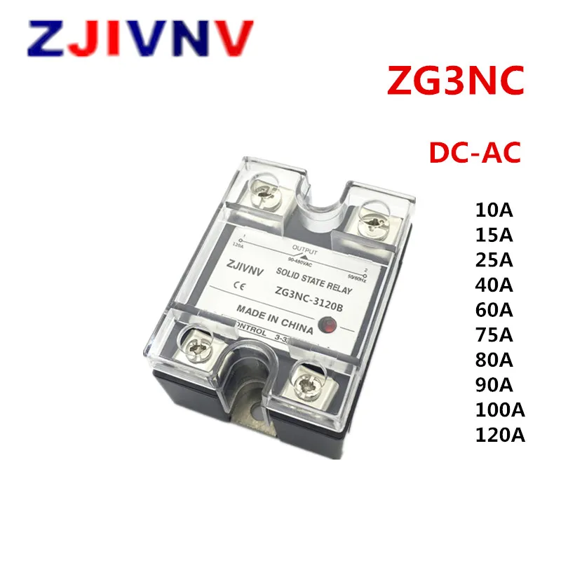 

Однофазное твердотельное реле постоянного тока в Ac10A, 15A, 20A, 25A, 40A, 60A, 80A, 90A, 100A, 120A, управляющее напряжение 90 ~ 480vac Ssr базового типа ZG3NC