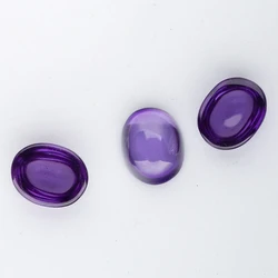 Size 4x6~9x11mm Oval Shape Cabochon Purple Synthetic Cubic Zirconia