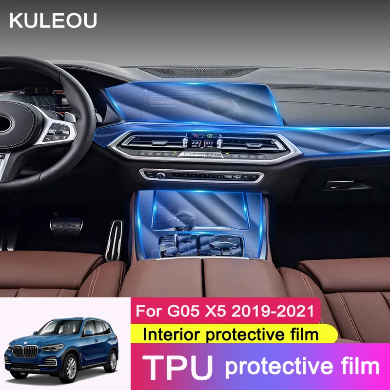 For BMW X5 G05 2019 TPU Self Healing Car Interior Screen Protector Central Console Navigation Gear Protective Film Sticker