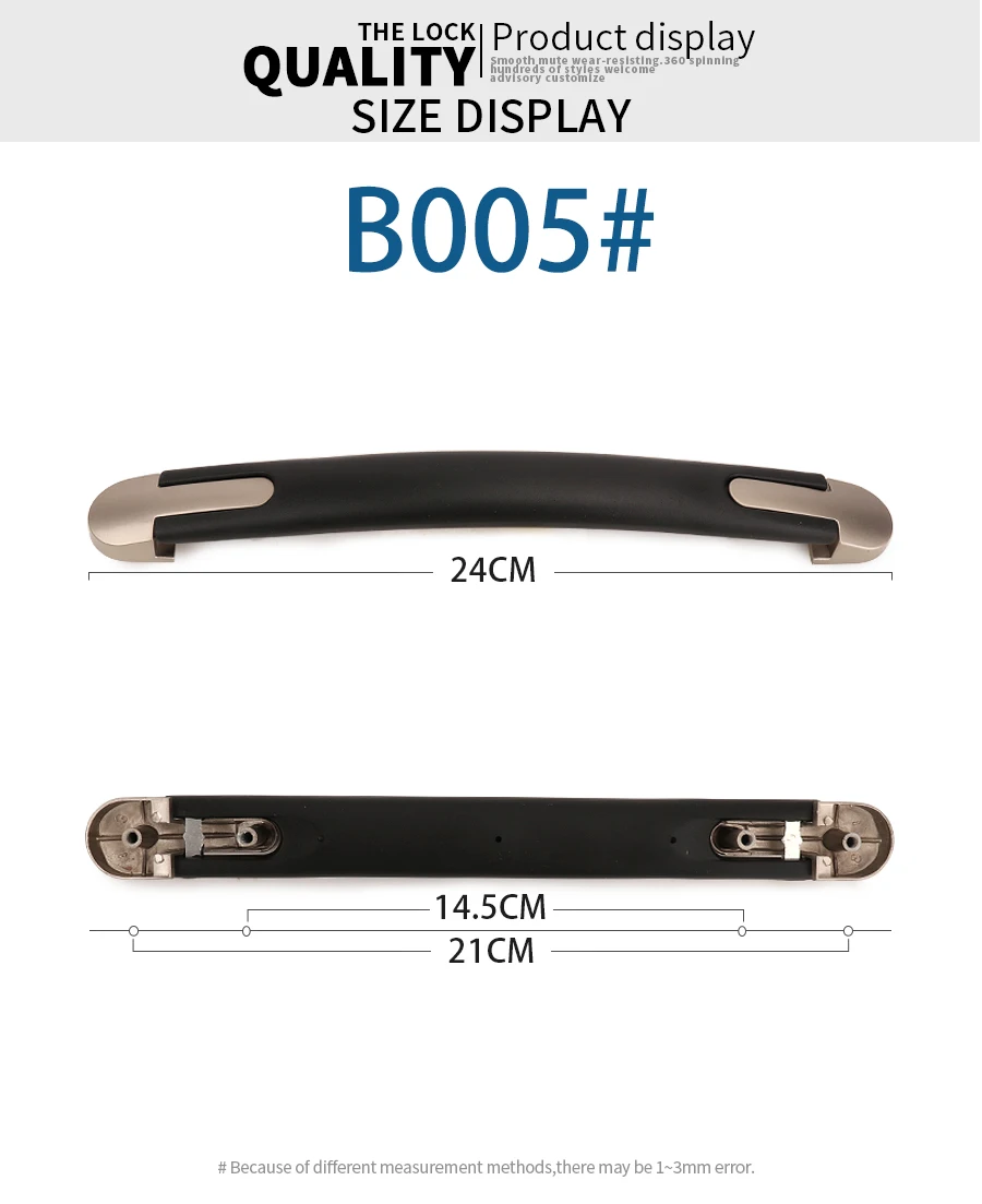 SUZAOZHE Suitcase Luggage Replacement Handle Travel Suitcase Handle Strap Factory Replacement Zinc Alloy Grip Carry Grip