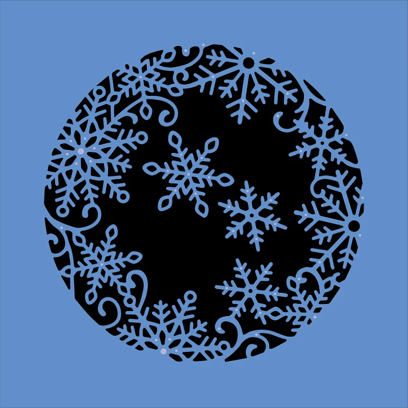 2021 New Design Metal Cut Dies for Scrapbooking Christmas Background Snowflake Frames Card Making Paper Crafts