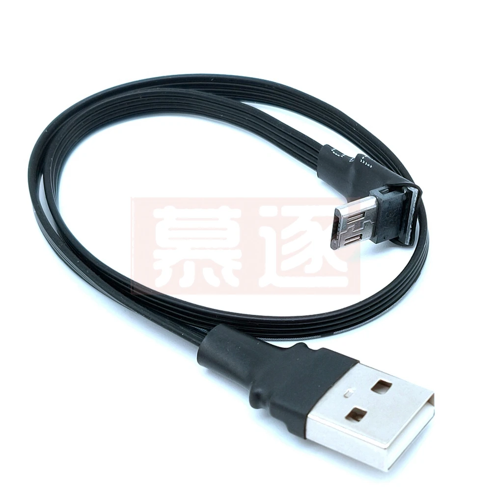 Usb 90 Graden Up, Down, links En Rechts Hoeken Micro Usb Male Naar Usb Male Data Opladen Connector Kabel 0.05M-1M