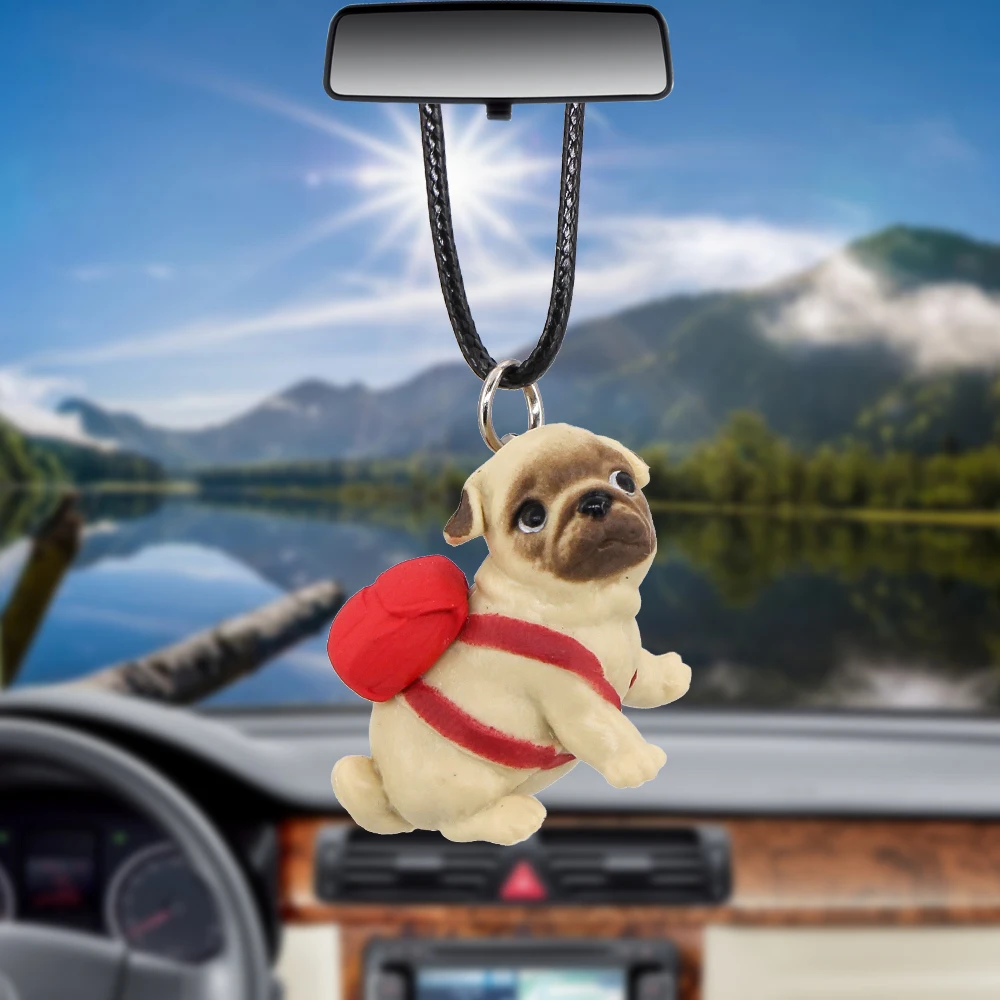 Car pendant knapsack dog Hanging Ornaments Automobiles Rearview Mirror Suspension Decoration Auto Styling Gifts Car Accessories