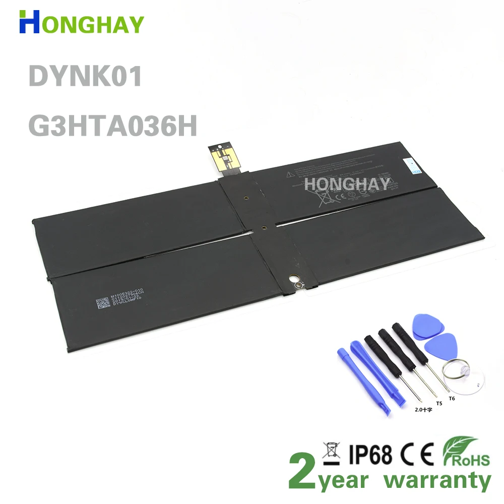 HONGHAY   G3HTA036H DYNK01 Laptop Battery For Microsoft Surface Book 1769 Series 7.57V 45.2Wh/5970mAh With Tools