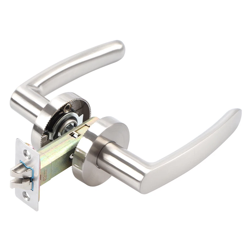 Door handle cylinder door handle lock high-grade zinc alloy bedroom room bathroom three bar ball lock hardware