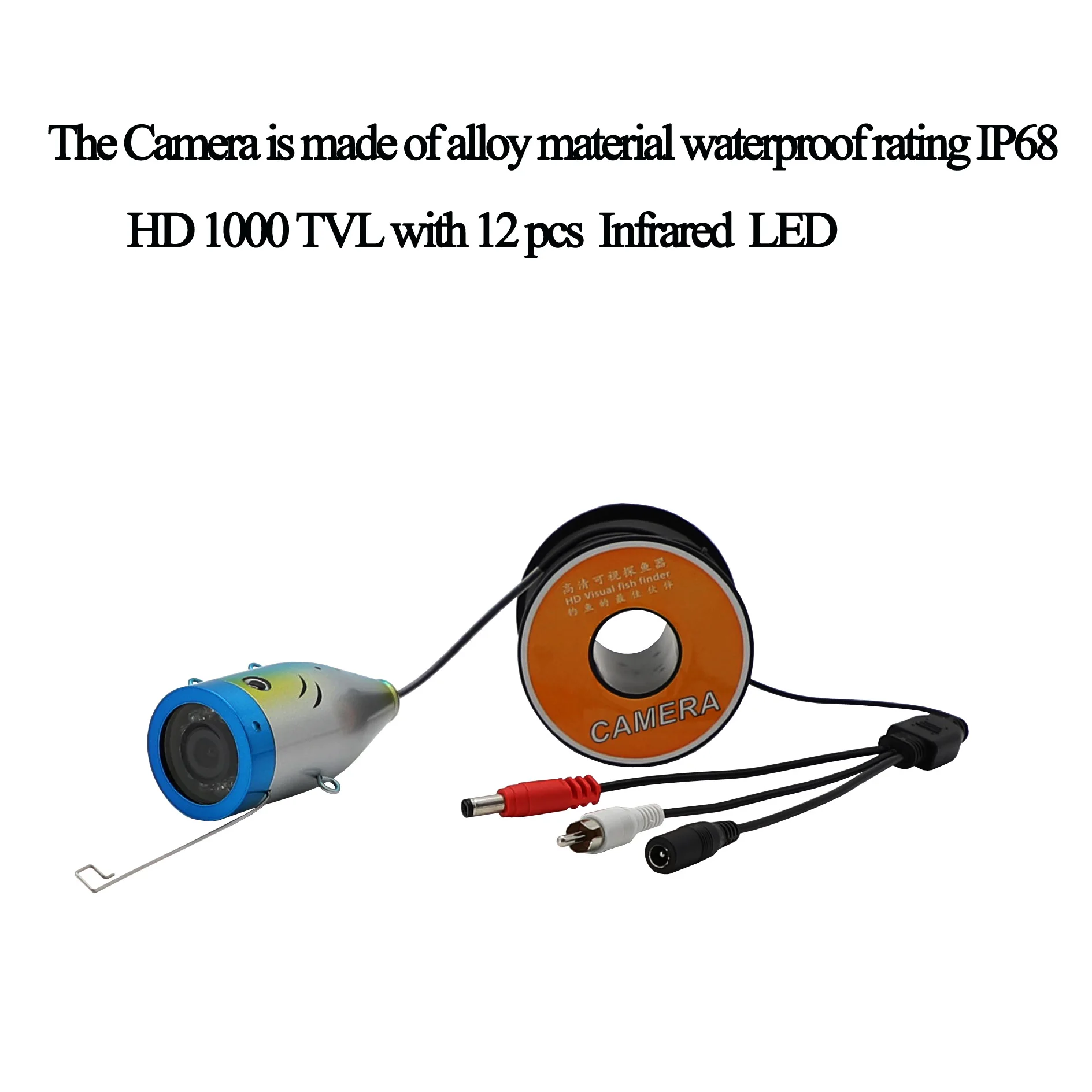 Single Underwater Camera With 12Pcs Infrared LED For Ic/Sea Fishing  The Fish Finder NO Monitor with15m/30m Video Cable