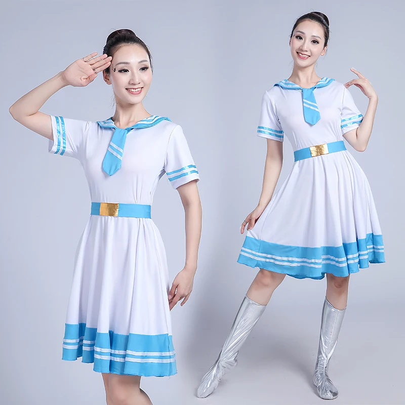 JK School sailor uniform fashion Japanese blue class navy clothes summer Dress Anime Cosplay girls costume