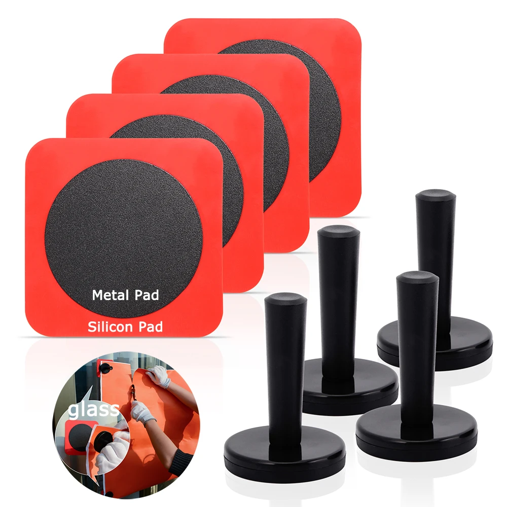 EHDIS 2/4/8pcs strumenti di supporto per magnete in pellicola di fibra di carbonio foglio di assorbimento in metallo siliconico per il fissaggio di