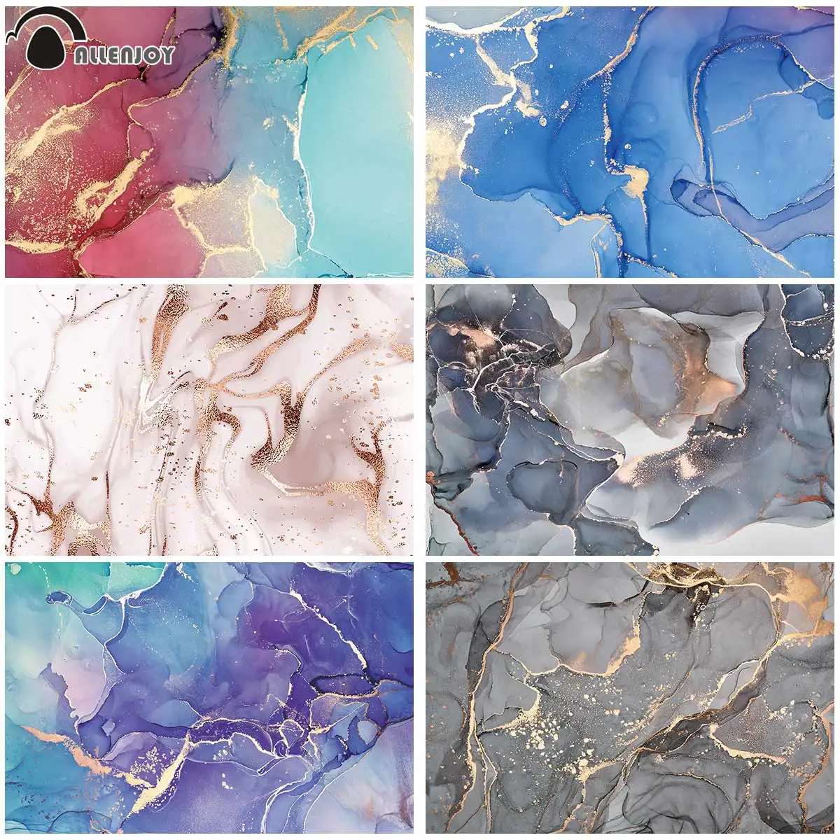 Allenjoy Đá Cẩm Thạch Hoa Văn Họa Tiết Phông Nền Grunge Gradient Trừu Tượng Ảnh Nền Con Bé Photozone Đạo Cụ Chụp Ảnh