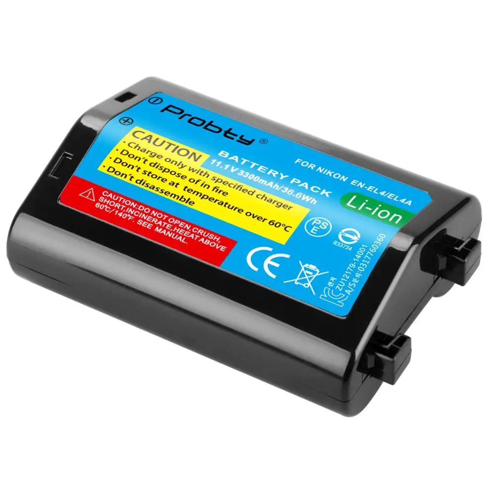 3300mAh EN-EL4 EN EL4 EL4a EN-EL4a Battery  for Nikon D3S, D3, D2Z, D2H, D2Hs, D2X, D2Xs, D3X, F6