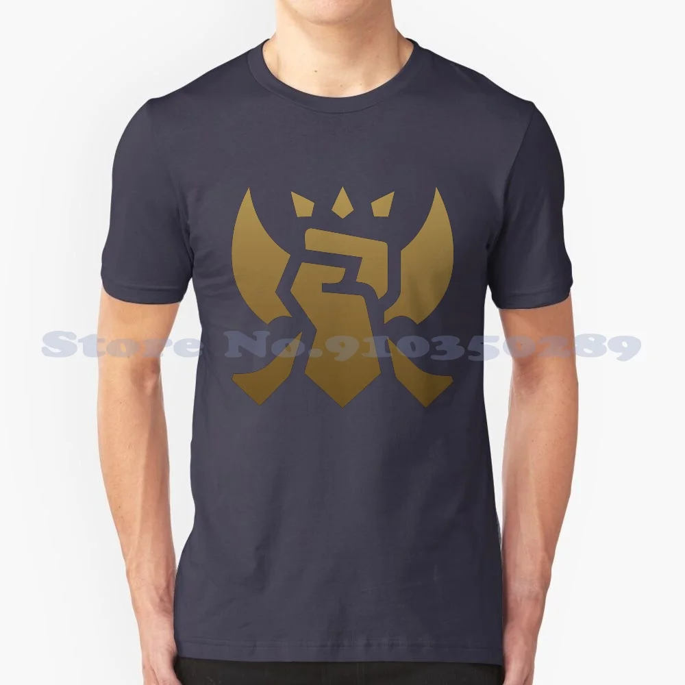 Fighter 100% Cotton T-Shirt Fighterrole Crest Lux Guardian Gaming Adc Marksman Support Mid Top Jungle Bot Pentakill Main Poro