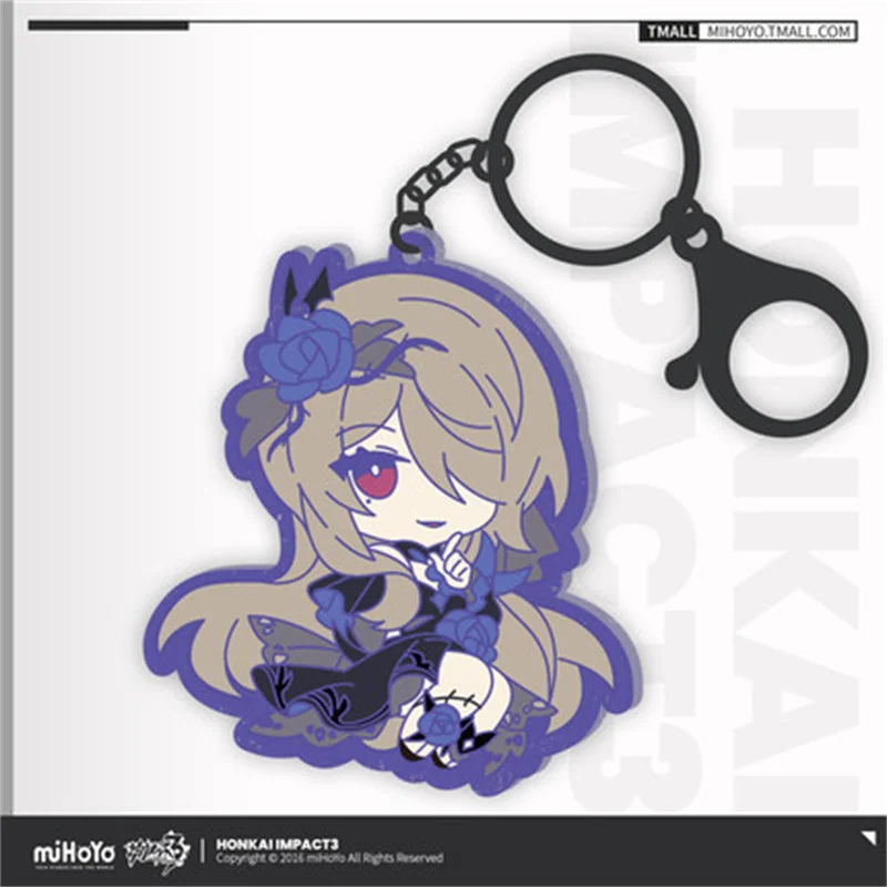 Anime Game Honkai Impact 3 COSPLAY Valkyrie Q Version Soft Rubber Pendant Rita Bronya Yae Sakura Durandal Raiden Mei Keychain